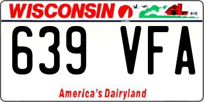 WI license plate 639VFA