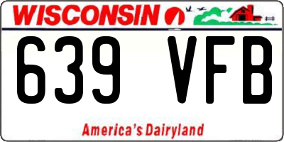 WI license plate 639VFB
