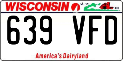 WI license plate 639VFD