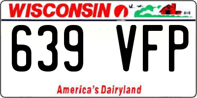 WI license plate 639VFP