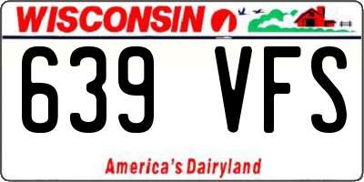 WI license plate 639VFS