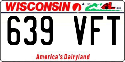 WI license plate 639VFT