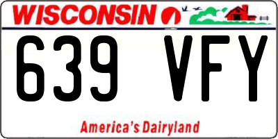 WI license plate 639VFY