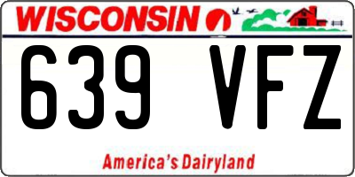 WI license plate 639VFZ