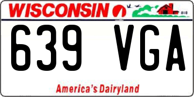 WI license plate 639VGA