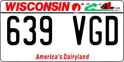 WI license plate 639VGD
