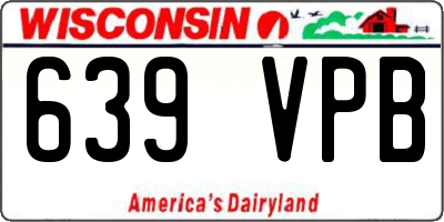 WI license plate 639VPB