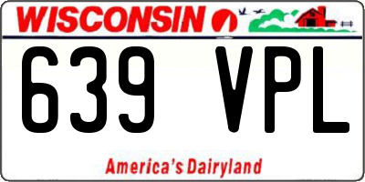 WI license plate 639VPL