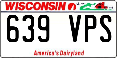 WI license plate 639VPS