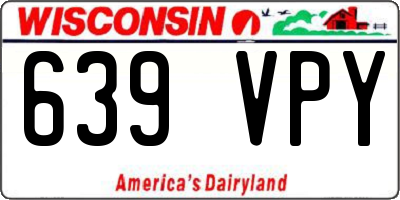 WI license plate 639VPY