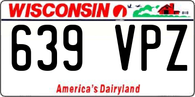 WI license plate 639VPZ