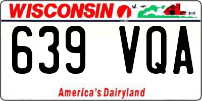 WI license plate 639VQA