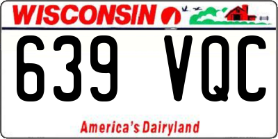 WI license plate 639VQC