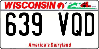 WI license plate 639VQD