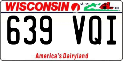 WI license plate 639VQI