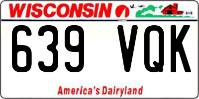 WI license plate 639VQK