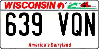 WI license plate 639VQN