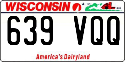 WI license plate 639VQQ