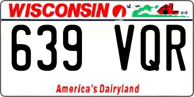 WI license plate 639VQR