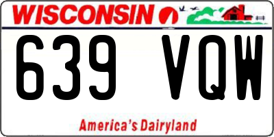 WI license plate 639VQW