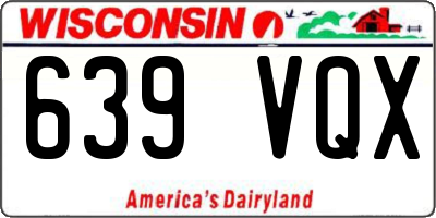 WI license plate 639VQX