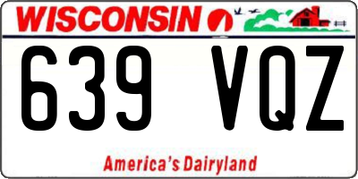 WI license plate 639VQZ