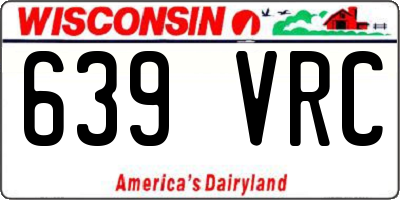 WI license plate 639VRC