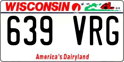 WI license plate 639VRG