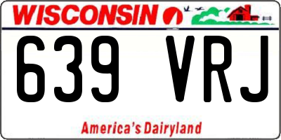WI license plate 639VRJ