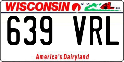 WI license plate 639VRL