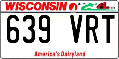 WI license plate 639VRT