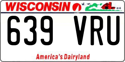 WI license plate 639VRU
