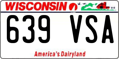 WI license plate 639VSA
