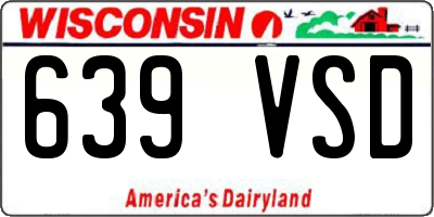 WI license plate 639VSD