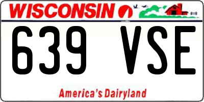 WI license plate 639VSE