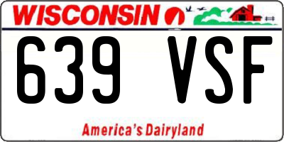 WI license plate 639VSF