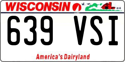 WI license plate 639VSI