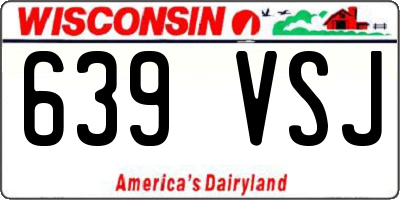 WI license plate 639VSJ