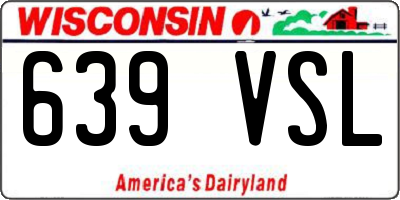 WI license plate 639VSL