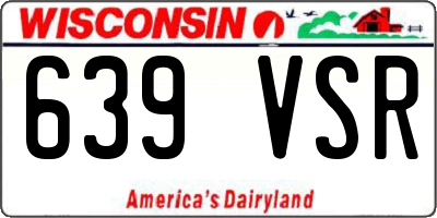 WI license plate 639VSR