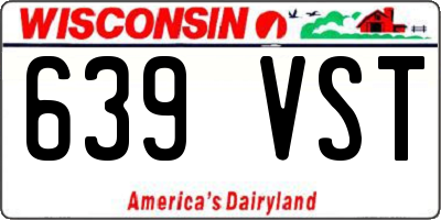 WI license plate 639VST