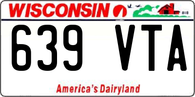 WI license plate 639VTA