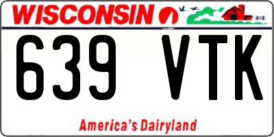 WI license plate 639VTK