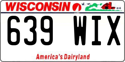 WI license plate 639WIX