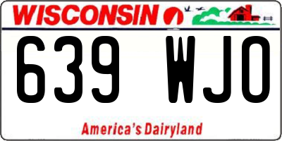 WI license plate 639WJO