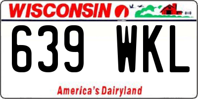 WI license plate 639WKL