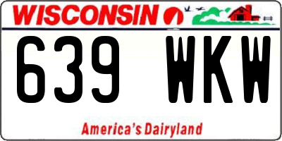 WI license plate 639WKW