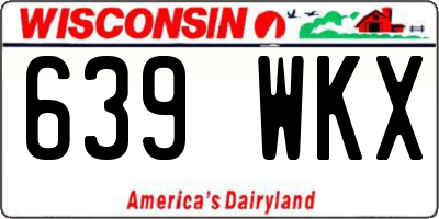 WI license plate 639WKX
