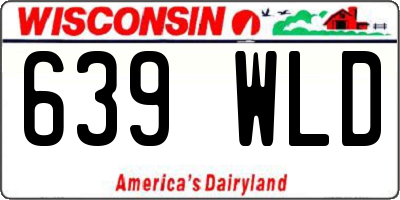 WI license plate 639WLD