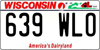 WI license plate 639WLO